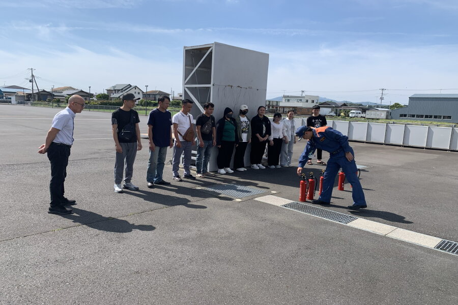 Ảnh đào tạo phòng cháy chữa cháy tại Nhật